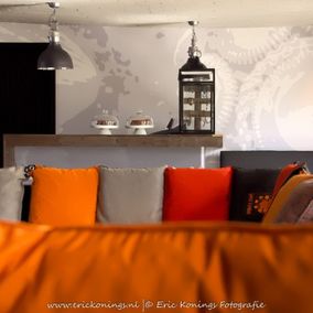 Oranje details kantine camping